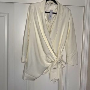 Asos Miss Selfridge Tie Side Drape Mini Dress in Satin